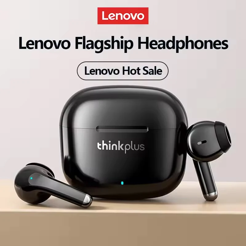 New Lenovo LP40 Pro Bluetooth V5.3 Earphones Punchy Bass Sound Headset Full Compatible Low Latency Game Sports Music Headphones