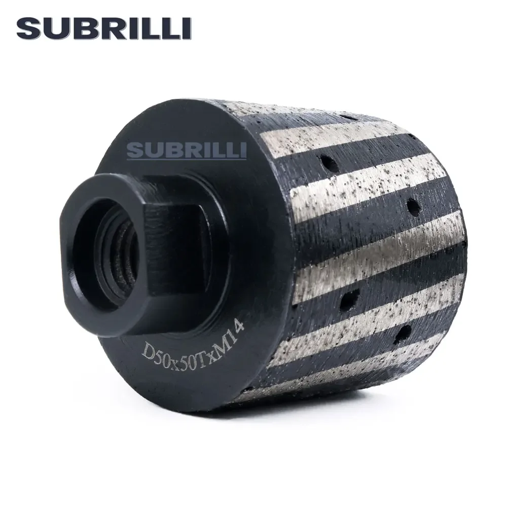 SUBRILLI D50mm Resin Filled Zero Tolerance Grinding Wheel Diamond Drum Polishing Wheel Profiler Sanding Disc For Granite Marble