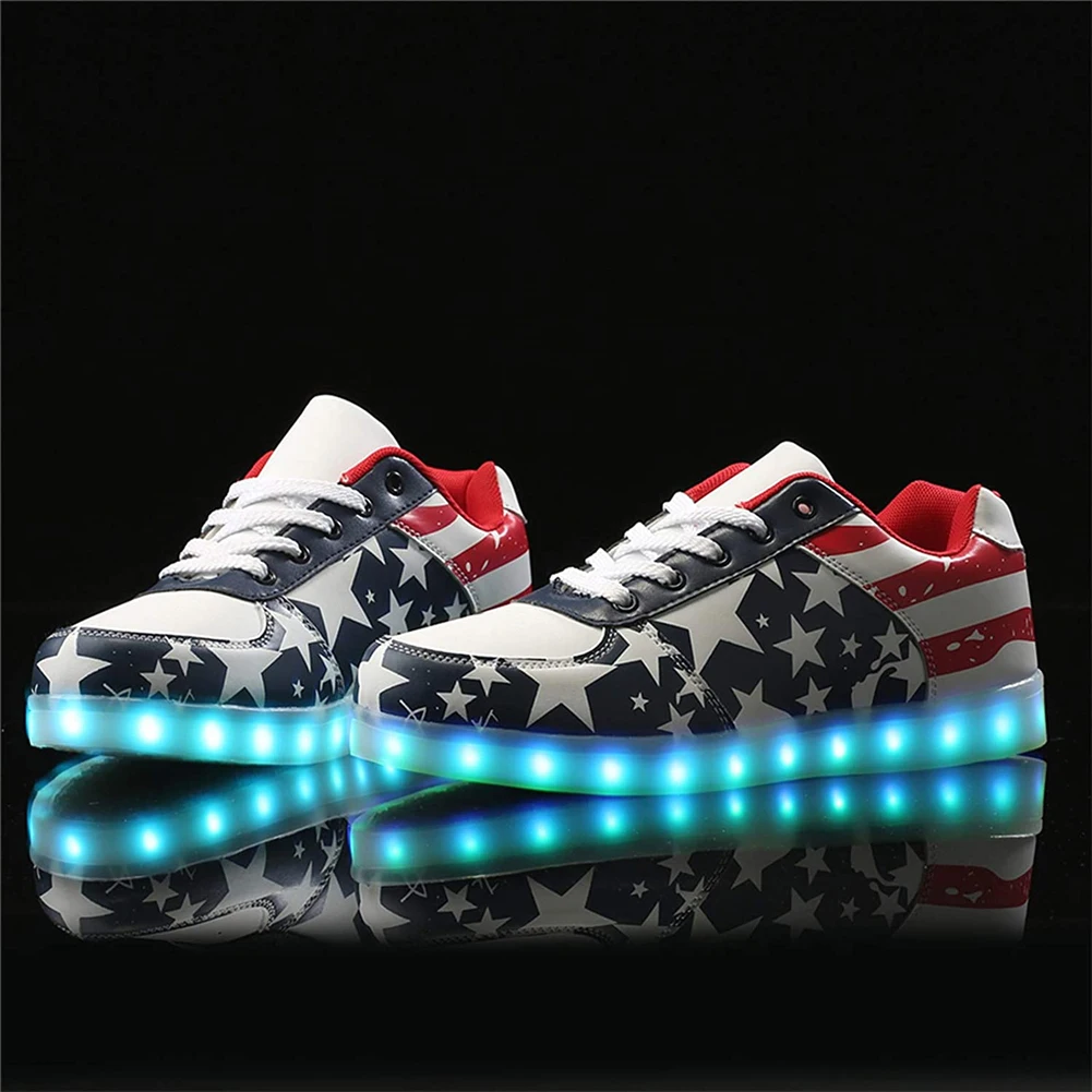 LED Light Up Shoes Unisex Low top Sneakers Flashing Shoes for Women Men Teens with USB Charging Glowing Luminous Shoes