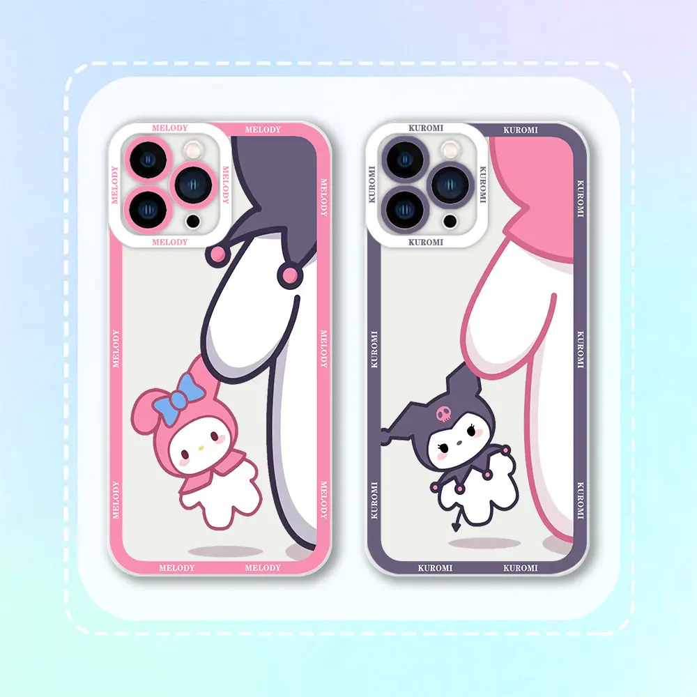 Cute K-Kuromi Melody Clear Case For Infinix Note 40 30 30I 12 11 10 Smart 8 7 Tecno Camon 20 30 Pova 6 5 4 3 Pro Case Funda Capa