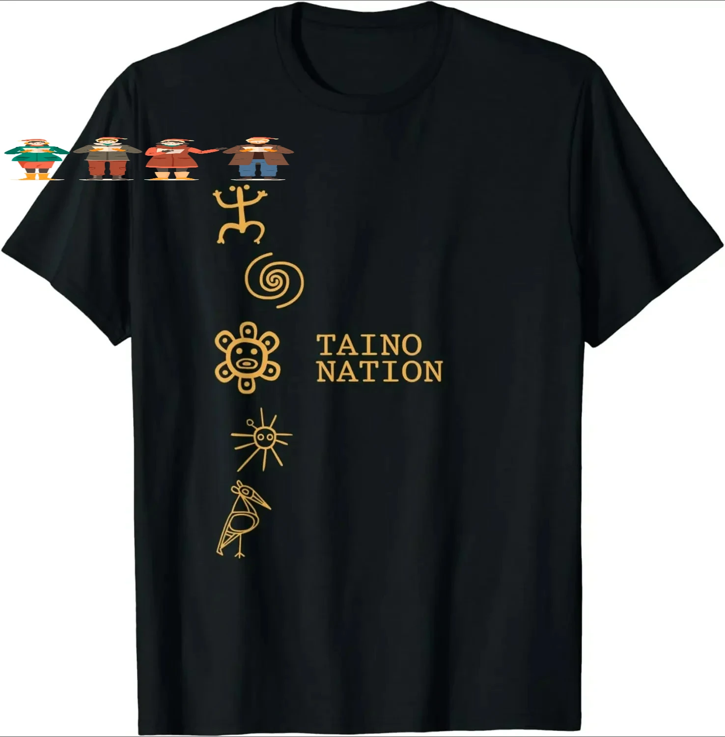 Taino Nation, Puerto Rican Taino Coqui Sun Symbols T-Shirt 100% Cotton O-Neck Summer Short Sleeve Casual Mens T-shirt Size S-3XL