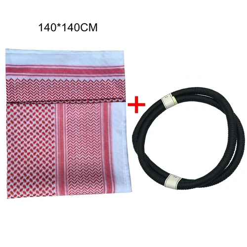 Imagen 2 del producto Keffiyeh con cuerda Aqel, diadema árabe para hombres, turbante, envoltura para la cabeza, bufanda de Oriente Medio, 3 colores