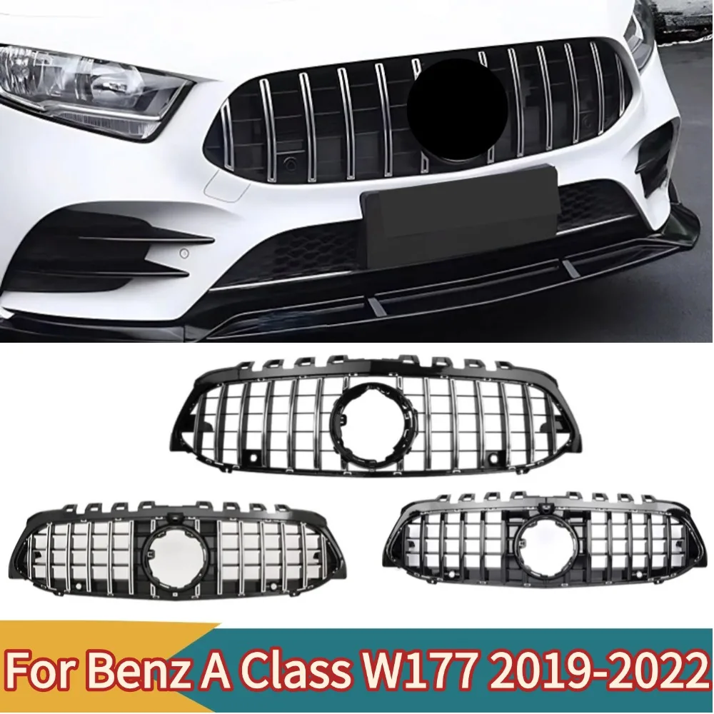

For Mercedes Benz A Class W177 V177 A180 A200 A220 A250 A35 2019-2022 Sport Inlet Mesh Front Grille Bumper Radiator Refit Fo