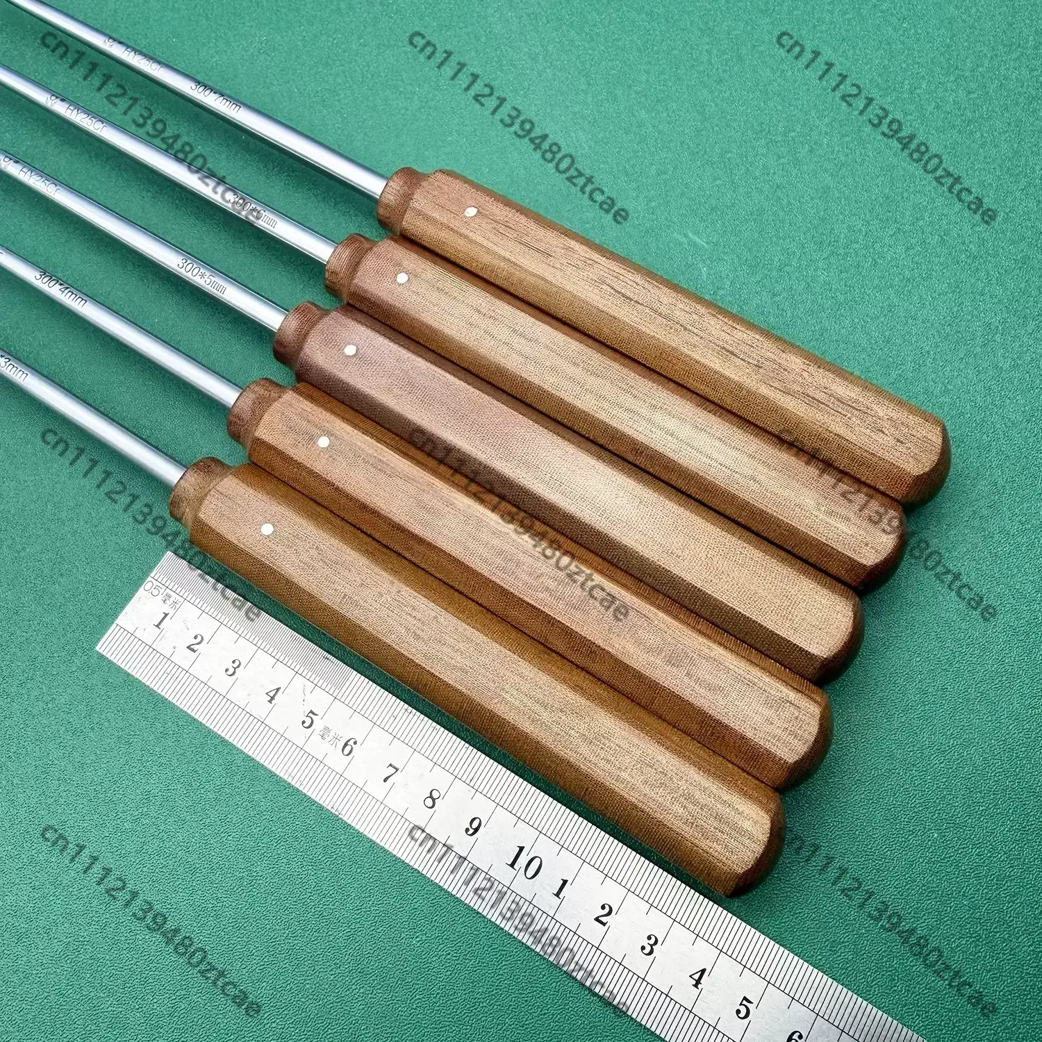 Orthopedic Bone Curette 10 Degree Forward Curved Bone Spoon Bakelite Handle 300mm Surgical Instrument