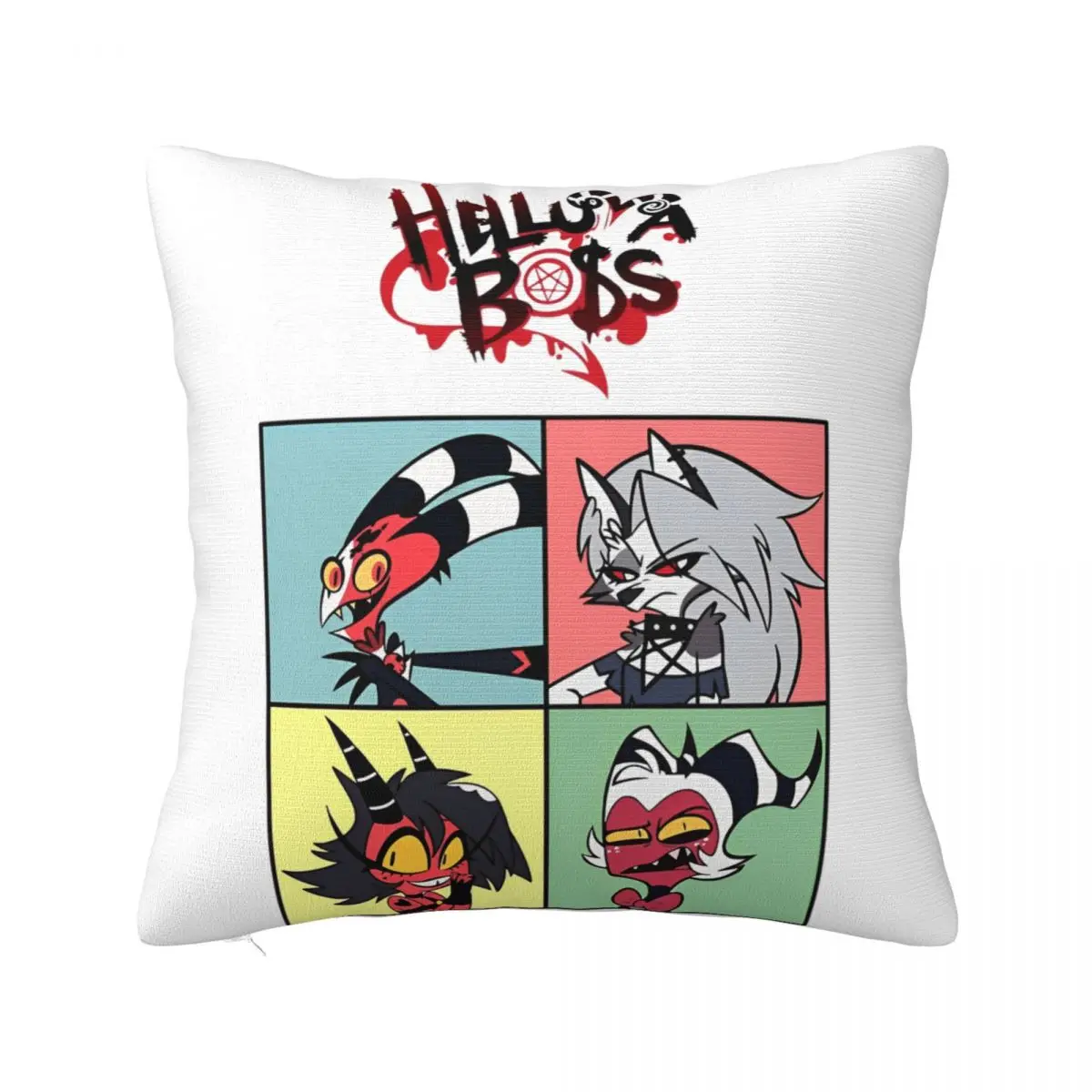 Helluva-Boss Cartoon Pillowcase Printing Fabric Cushion Cover Gift Throw Pillow Case Cover Home Dropshipping 45*45cm