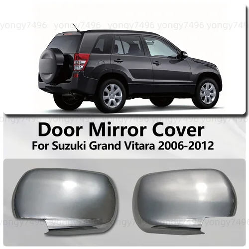Para Suzuki Grand Vitara 2006 2008 2009 2010 2011 cubierta de espejo de puerta cromado plateado pegatinas accesorios exteriores de coche decoración
