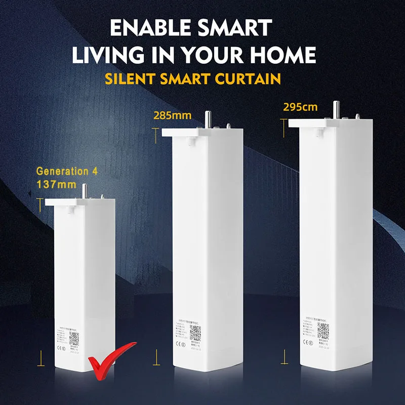 Tuya Latest Generation WiFi Smart Curtain Motor S Wave Ripple Fold Curtain track Cornice Rail Rod Works with Google Alexa Alice