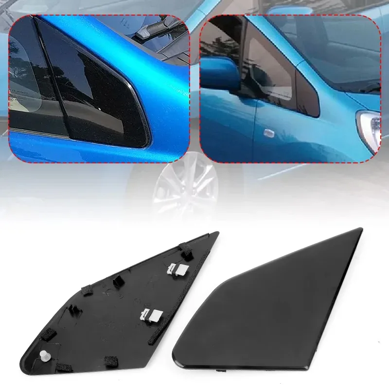 Front Left Right Door Wing Side Mirror Triangle Molding Plate For Honda Fit Jazz 2009-2014 Side Mirror Corner-Window Trim view 6