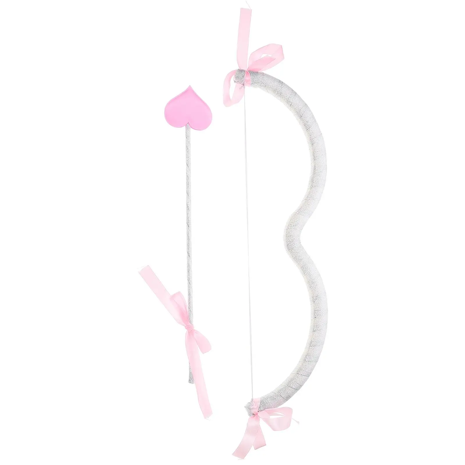 

Bow Arrow Props Silver Pink Lightweight Cosplay Accessories Photo Prop Gift Idea Valentine Supplies