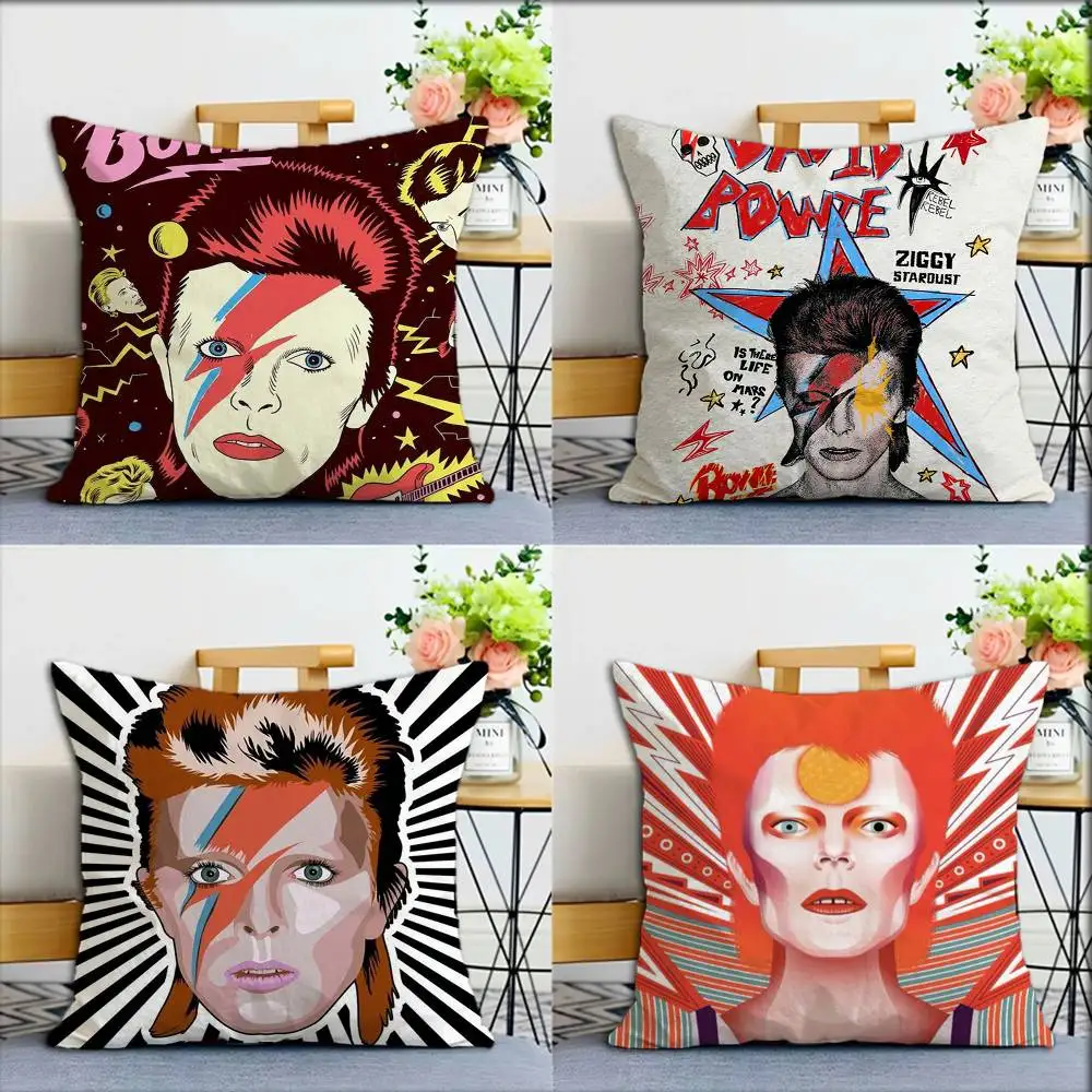 For D-DavidS B-BowieS World Various Sizes Square Pillow Case For Car Home Bedchamber Decor
