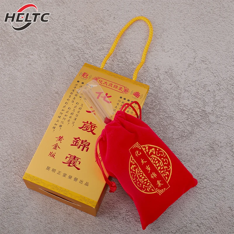 2025 Tai Sui Amulet Lucky Bag Feng Shui Prayer Card Exorcism Protection Buddha Gift Amulet Safe Bring In Wealth Treasure