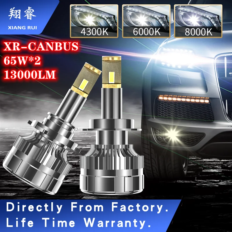 XIANG RUI-Super Condensateur LED pour Voiture, H1 H4 H7 H8 9 11 9005 HB3 9006 HB4 9012, Puce 7035CSP 130W 65000LM