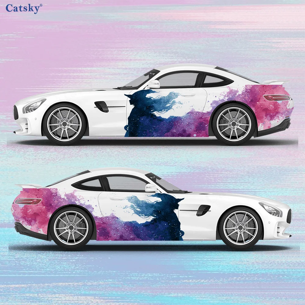 

Fantasy Star Witch Charming Car Vinyl Wraps Decal Self-adhesive PVC Sticker Suitable for Trucks SUV Decor Auto Accessories Gift