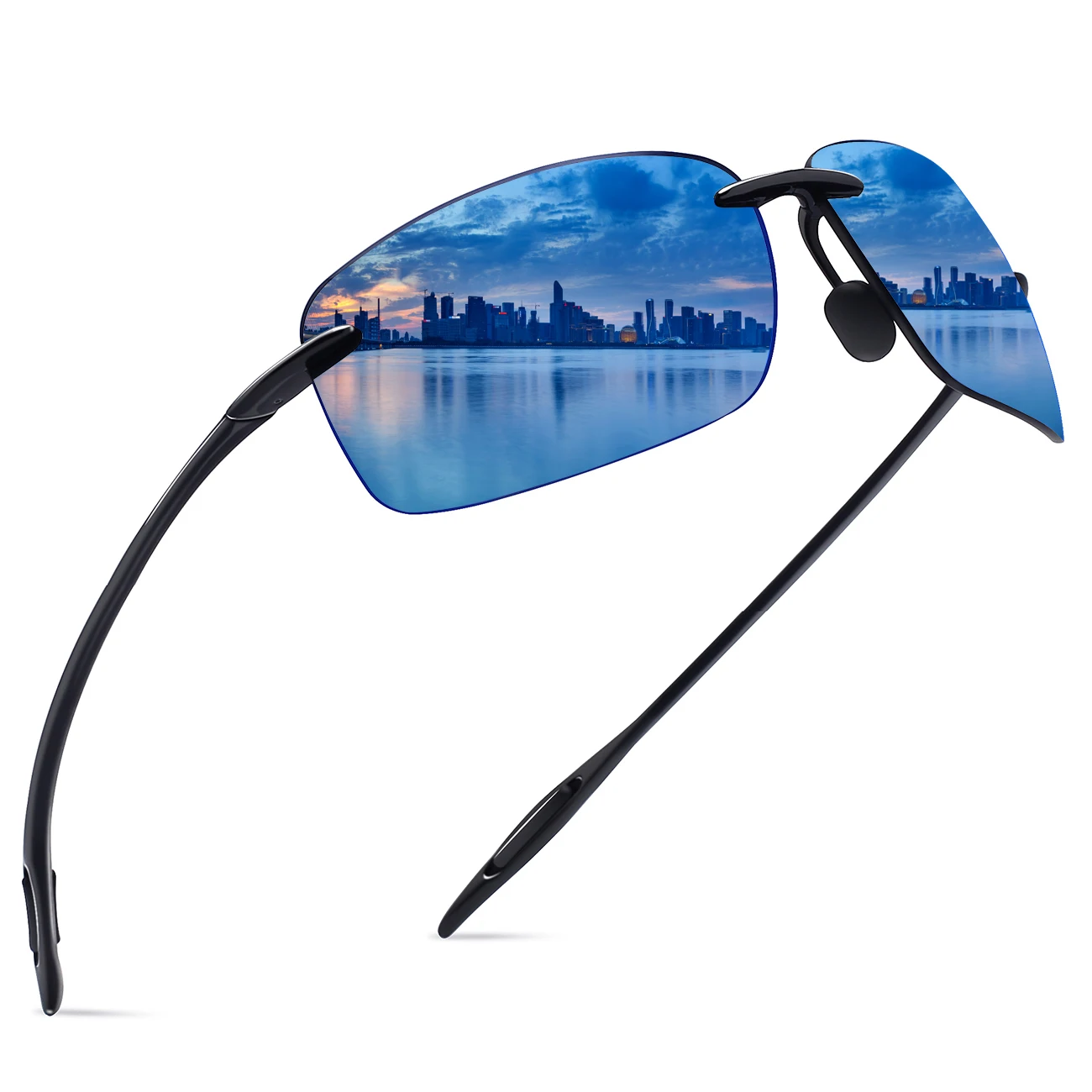 JULI spolaryzowane klasyczne sportowe okulary przeciwsłoneczne mężczyźni i kobiety Tr90 oprawki bez oprawek do biegania wędkarstwo Golf jazda gafas de sol hombreMJ8009