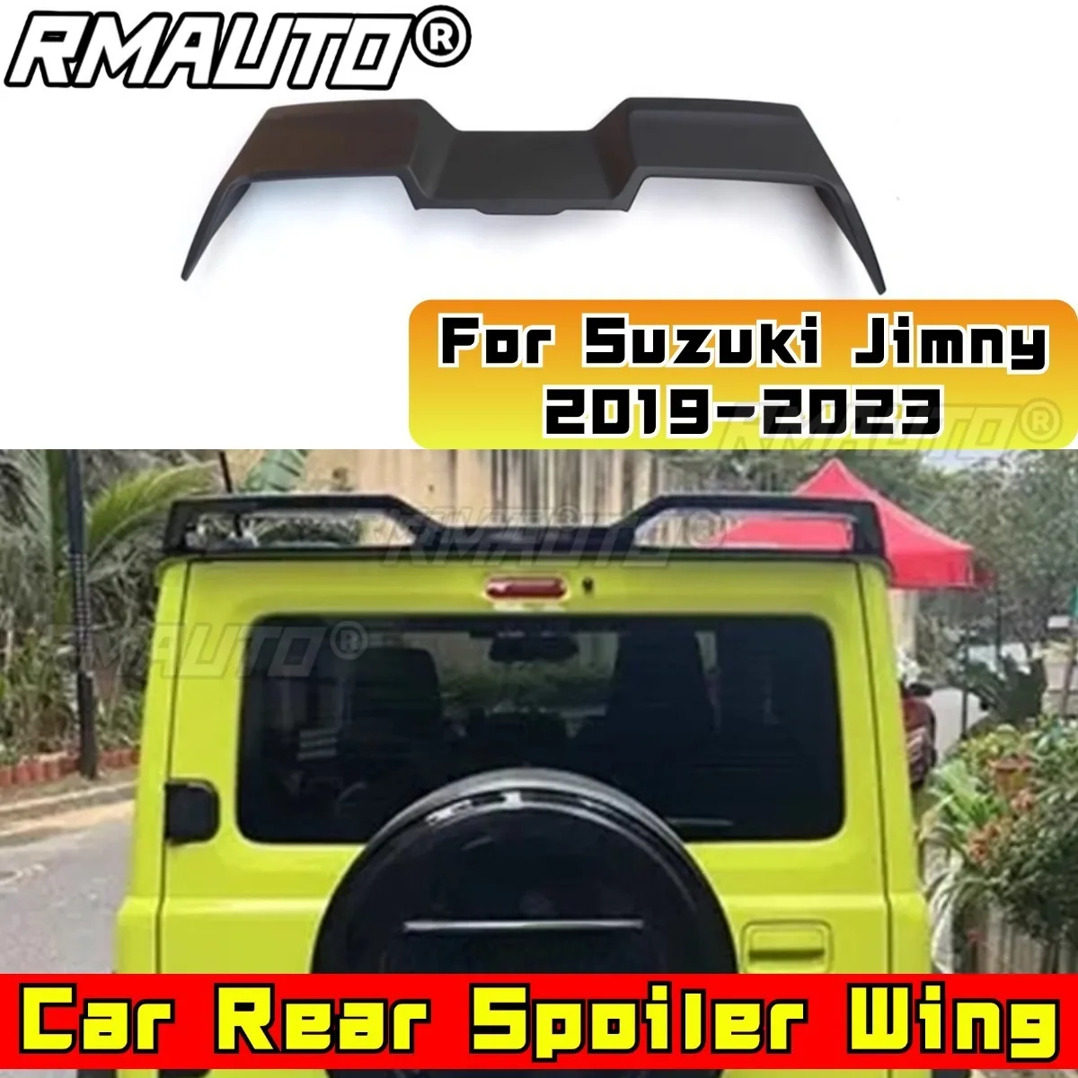

Для Jimny автомобильный задний спойлер на крышу, автомобильные аксессуары для Suzuki Jimny 2019-2023 3 и 5 дверей, автомобильный спойлер на крышу багажника