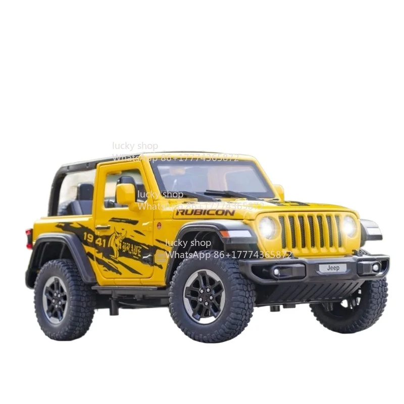 

Металлическая фигурка Jeep Wrangler 1941 года выпуска - Открытый верх, амортизация, декор для стола и подарок для автолюбителей