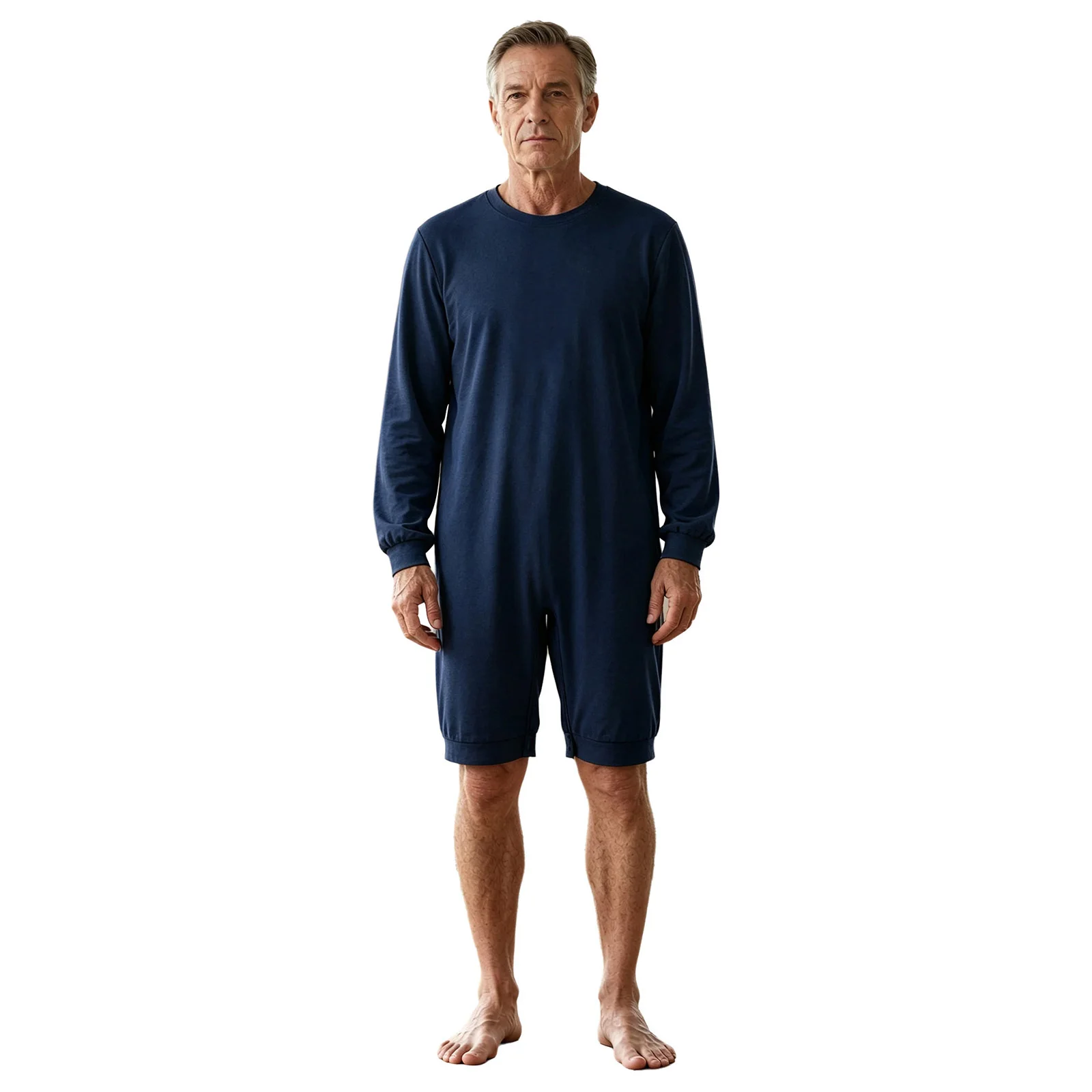 Women Men Elderly Anti-strip Adaptive Jumpsuit Back Zipper Bodysuit Autistic Adults Special Needs Clothng Homewear Sleepwear