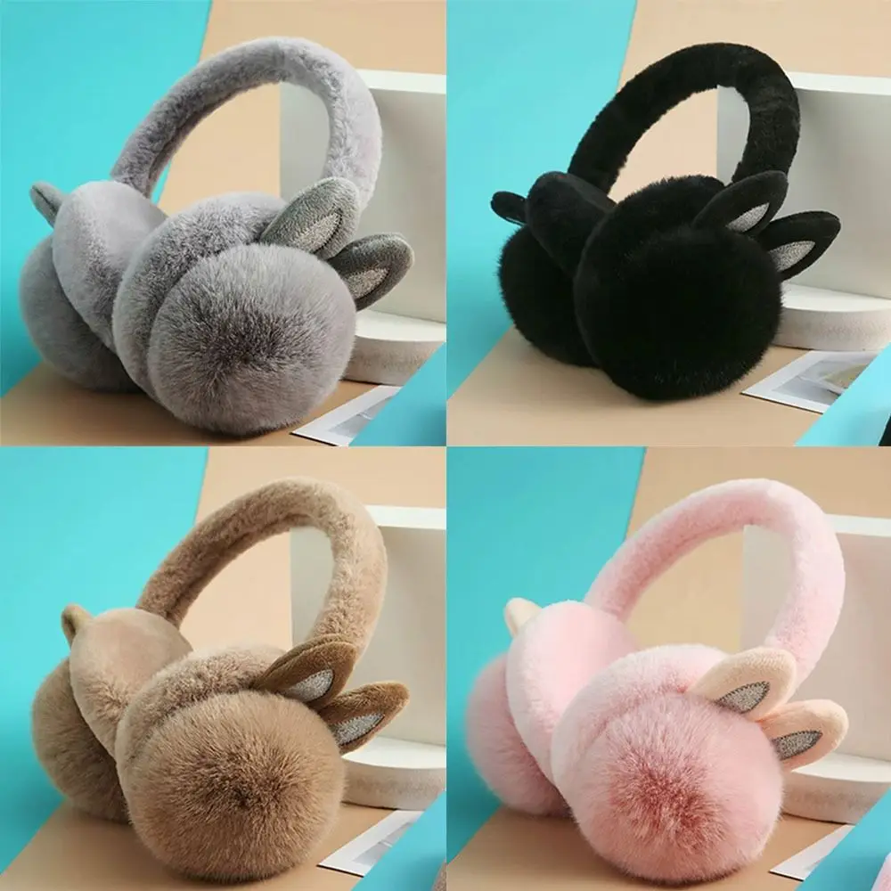 Fashion Rabbit Ear Ear Warmer Soft Winter Accessory Cold Protection Ear Cover Thickened Winter Earmuffs Winter Warm