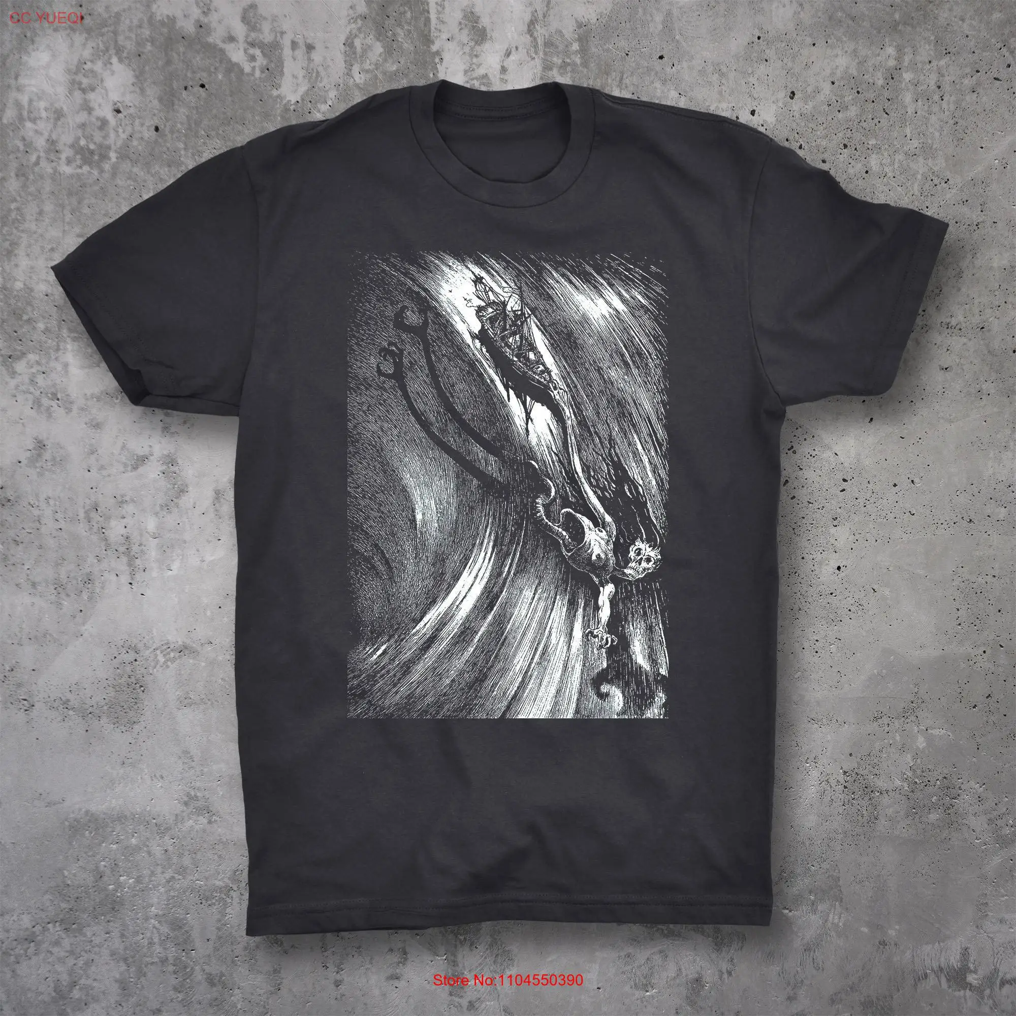 Edgar Allen Poe Descent Into the Maelstrom 1904 Alberto Martini Illustration T Shirt long or short sleeves