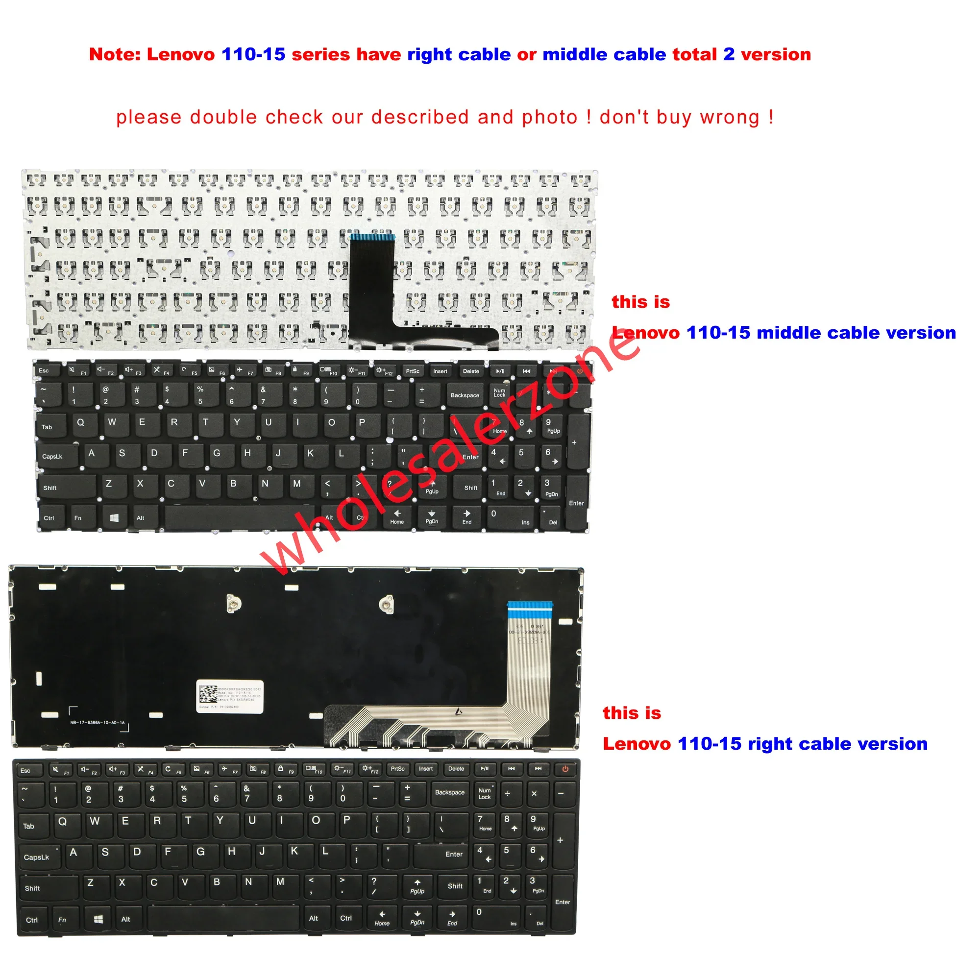 New for Lenovo 110 Touch-15ACL 110-15ACL 110-15AST 110-15IBR V110-15AST V110-15IKB V110-15ISK laptop US Keyboard middle cable