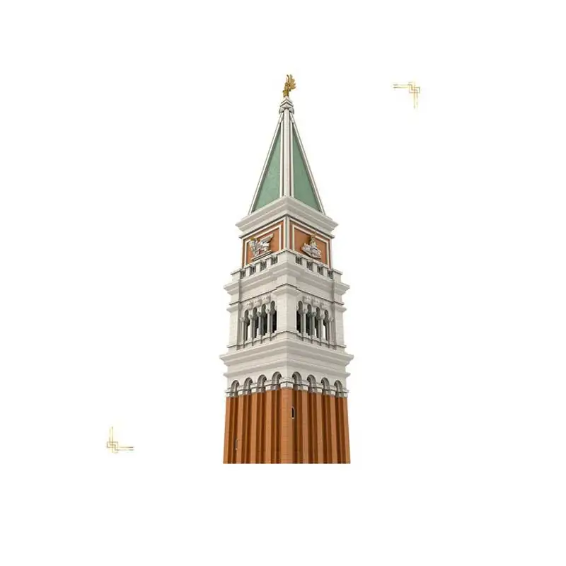 High-tech Modular Architecture  St. Mark's Bell Tower MOC Building Blocks Model Sets Children's Bricks Toys Christmas Gifts