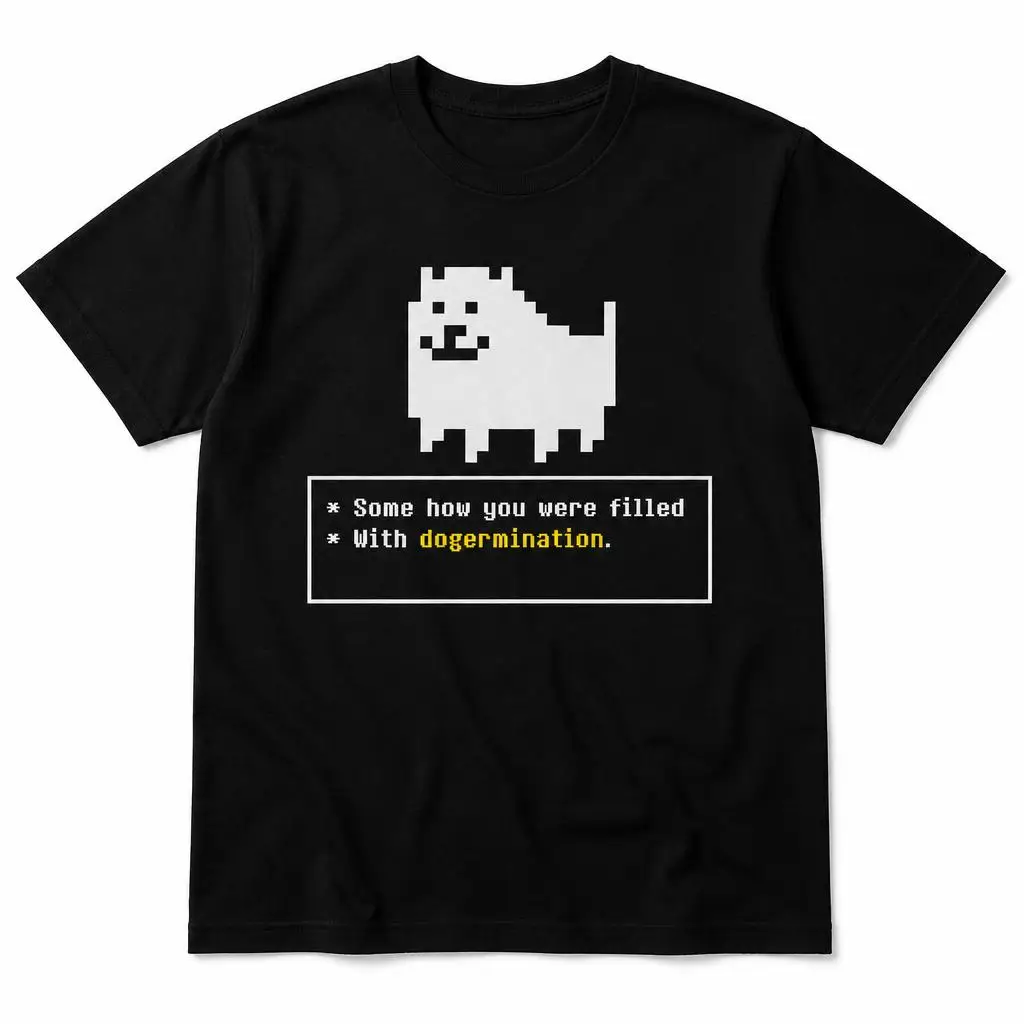 Undertale Annoying Dog T Shirts Casual Tees Short Sleeve Round Collar T-Shirt Pure Cotton Tops
