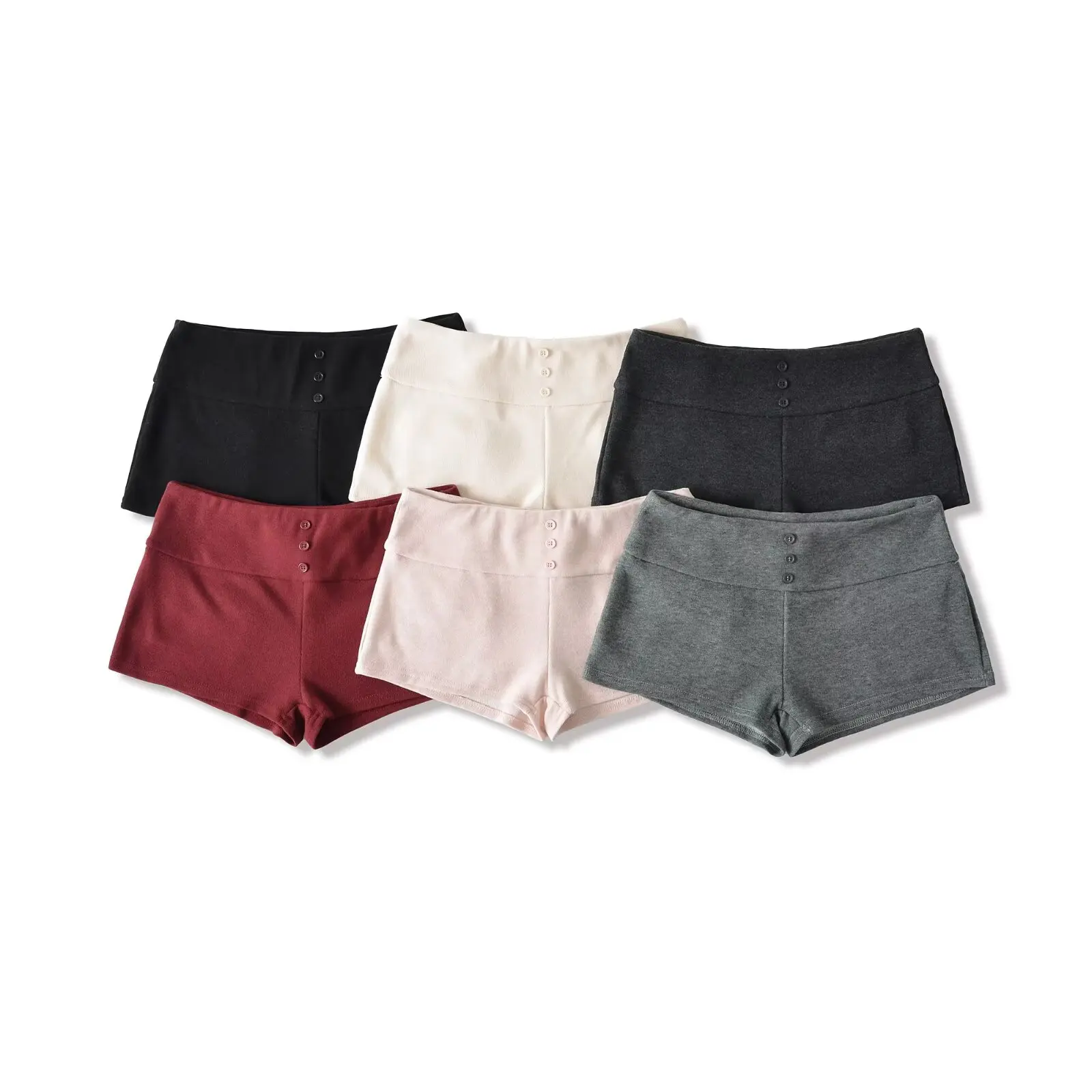

Sexy Slim Fit Low Waist Shorts Pure Desire Spicy Girl Casual Pocket Outerwear Versatile Shorts Sweet Style Straight Leg Elast...