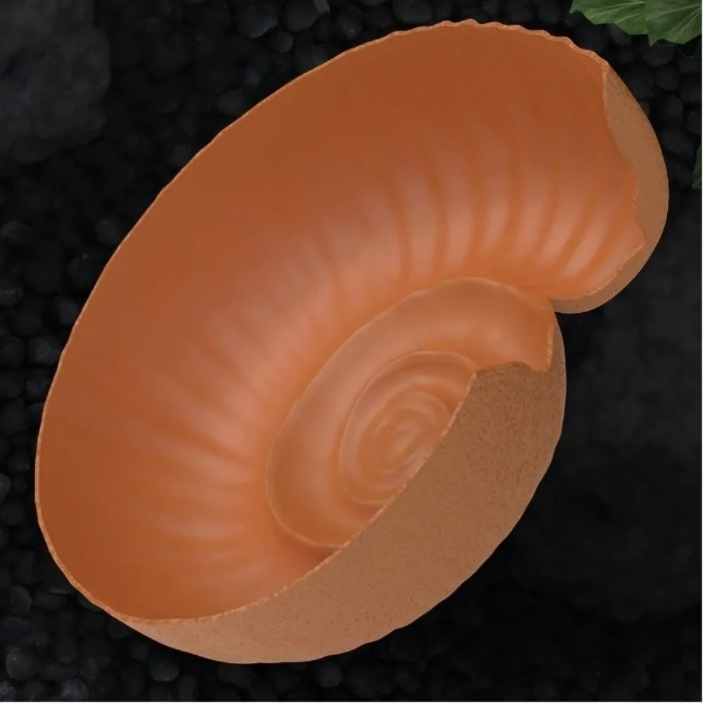Ammonite Shape Reptile Hidden Cave Aquarium Landscape Decoration cave design Reptile Hiding Hole Simulated Snail Shell Cave