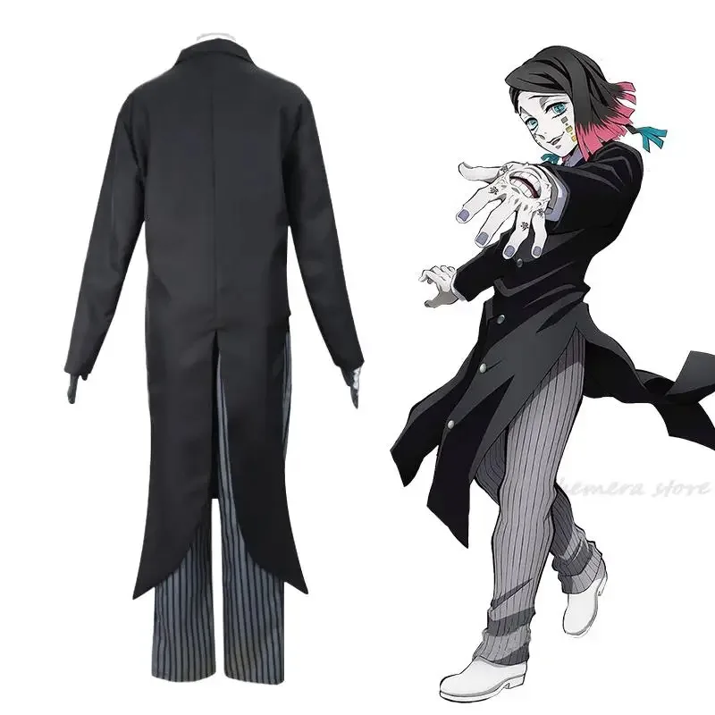 Costume de Cosplay Anime Demon Slayer, uniforme de rêve Kimetsu No Yaiba Enmu, perruque de tatouage, vêtements de fête d'halloween gh565g'