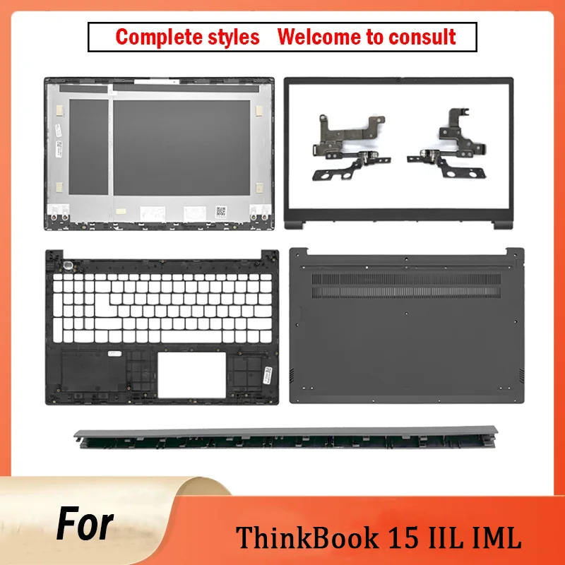 

New For ThinkBook 15 IIL 15-IML 15-IIL Laptop Shell LCD Top cover/Back Cover/Front Bezel/Hinges/Bottom Case 15.6-inch