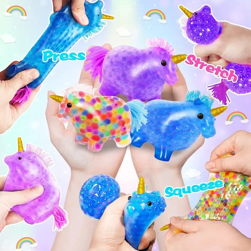 Randomly colored unicorn colored balls pressure reducing and squeezing grape balls children\'s toys