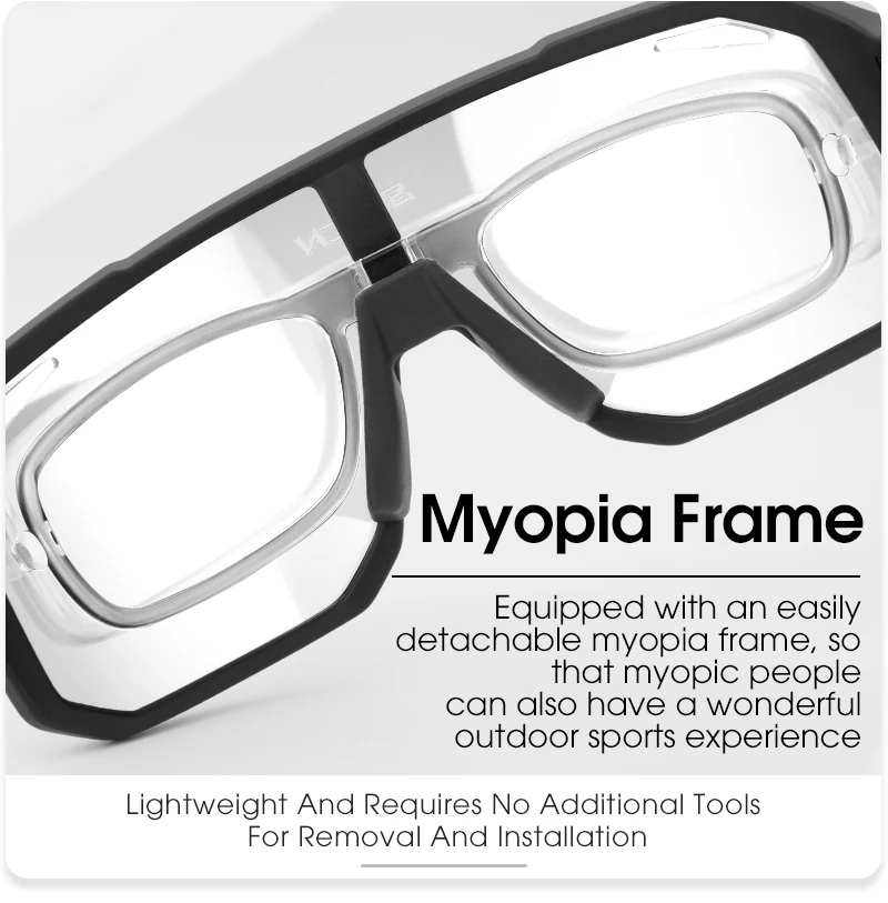 Insert Clip-On Prescription Clip for Kapvoe Sunglasses & Scvcn Cycling Glasses Myopia Frame for Bike Glasses Prescription Frame