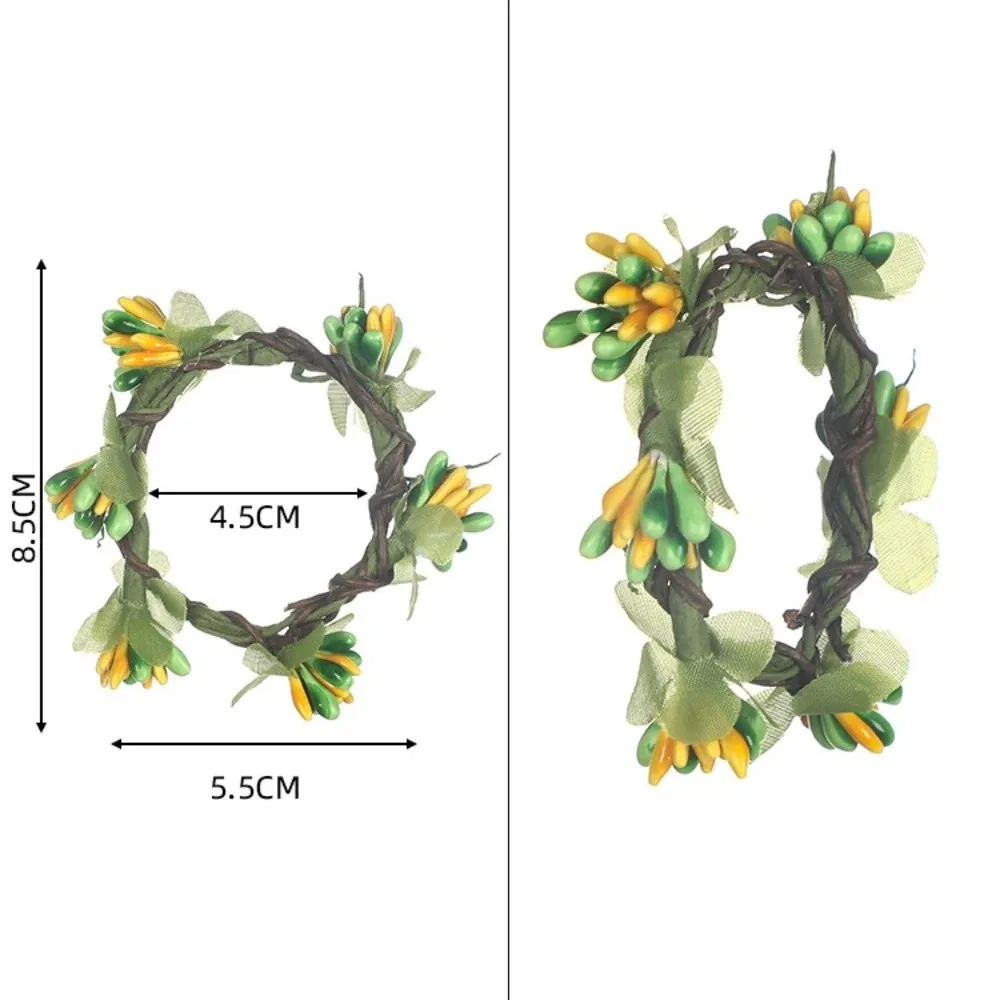 Simulation Easter Napkin Ring Plastic Foam Bunny Shape Artificial Flower Napkin Ring Cute Reusable Napkin Loops