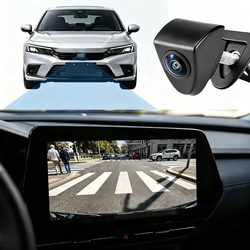 Fit for Toyota Embedded Front View Camera, Wide-Angle Night Vision Front Parking Camera, Designed to Ensure Driving Safety