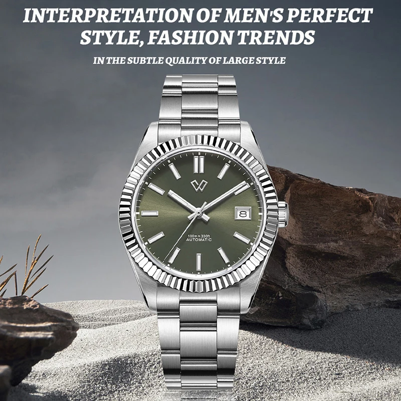 Fully Automatic Men's Waterproof Mechanical Watch, Luxurious Design, Luminous Calendar, Top Movement Function Mechanical Watch