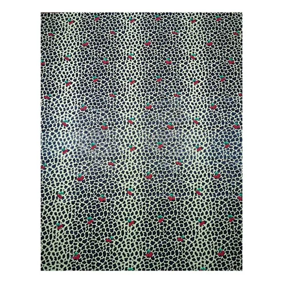 

Jacquard Fabric High Fashion Leopard Print Small Cherry Dress Trench Coat Suit Fashion Cloth for Diy Sew Material by the Meter