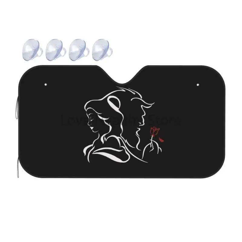 

Beauty Within The Beast Print Car Front Windshield Sun Shade Auto Sunshade for Car Truck SUV Blocks Uv Rays Sun Visor Protector
