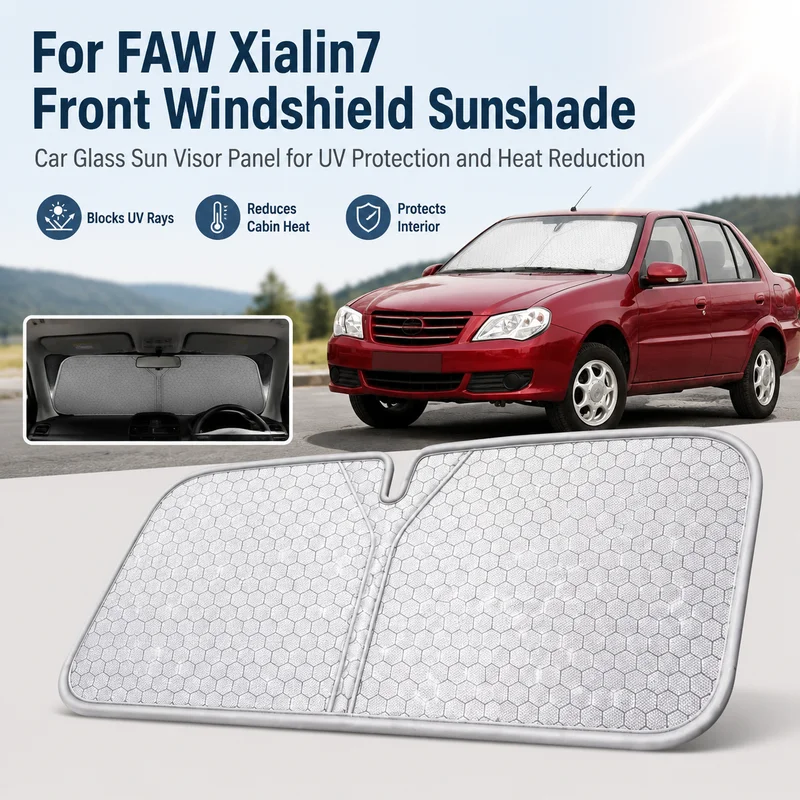 For FAW Xialin7 Front Windshield Sunshade, Car Glass Sun Visor Panel for UV Protection and Heat Reduction