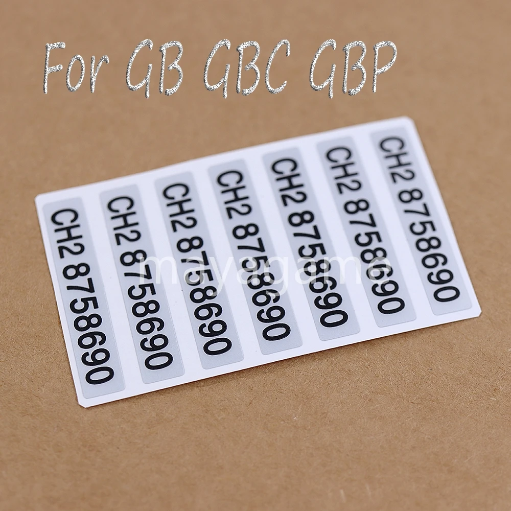 800pcs Enclosure Serial Number Shell Sticker Nameplate Label For Nintendo GAMEBOY GB GBC GBP