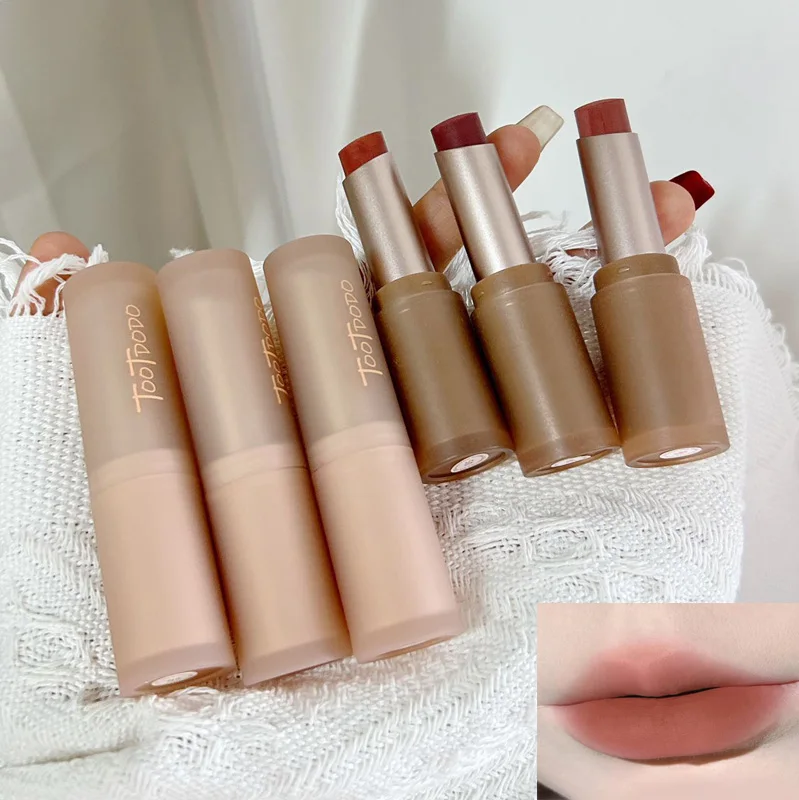 Toot Dodo Matte Lip Mud Cool Brown Low Saturation Waterproof Long Lasting Misty Lip Makeup