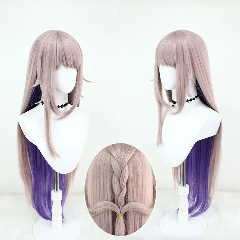 Herta cosplay jogo honkai estrela ferroviário peruca anime grande herta cabelo festa de halloween prop