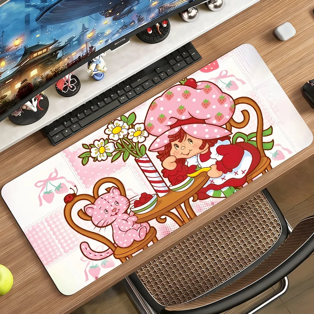 S-Strawberry Cute S-Shortcake-S Mouse Pad Large Non-Slip Waterproof Mat Stitched Edge Keyboard Pad for Gaming Daily Office view 5