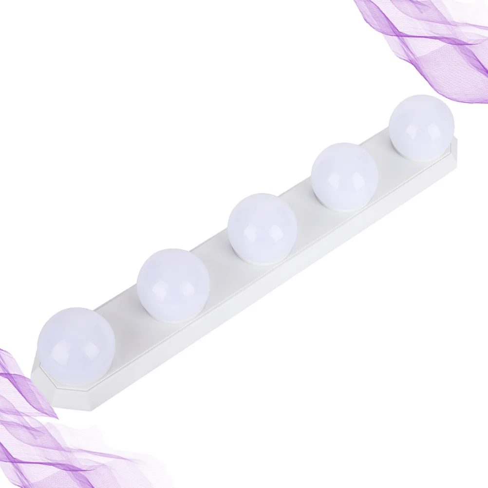 طقم إضاءة مرآة LED 5 يعمل بمنفذ USB، 10 سطوع، 3 درجة حرارة اللون، إضاءة ناعمة قابلة للتعديل بدون شفط انبهار #1