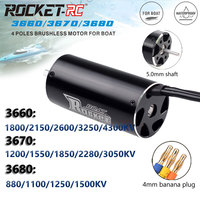 SURPASS HOBBY Waterproof Rocket-RC 3660 3670 3680 Brushless Motor for 800-1000mm RC Feilun Fishing Bait Marine Ship Boat Traxxas