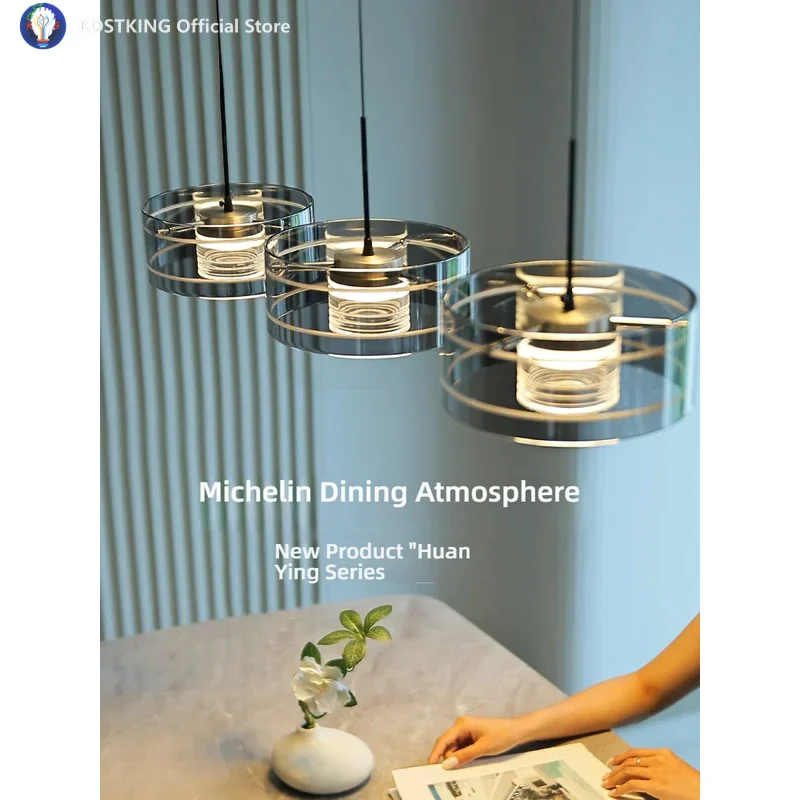 

Nordic Minimalist Dining Pendant Light Modern Glass Creative LED for Table Bar Kitchen Cafe Restaurant Stylish Dining Room