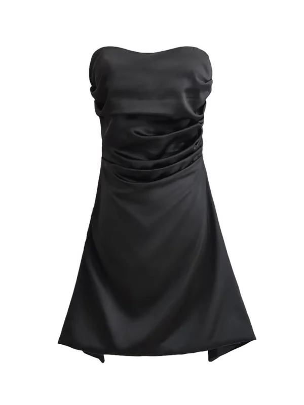 

Пальто Spice Girl DesignSense Outer Wear Strapl Slim Fit с высокой талией, А-силуэт, без бретелек, идеальная посадка, без бренда, зарегистрированный товарный знак