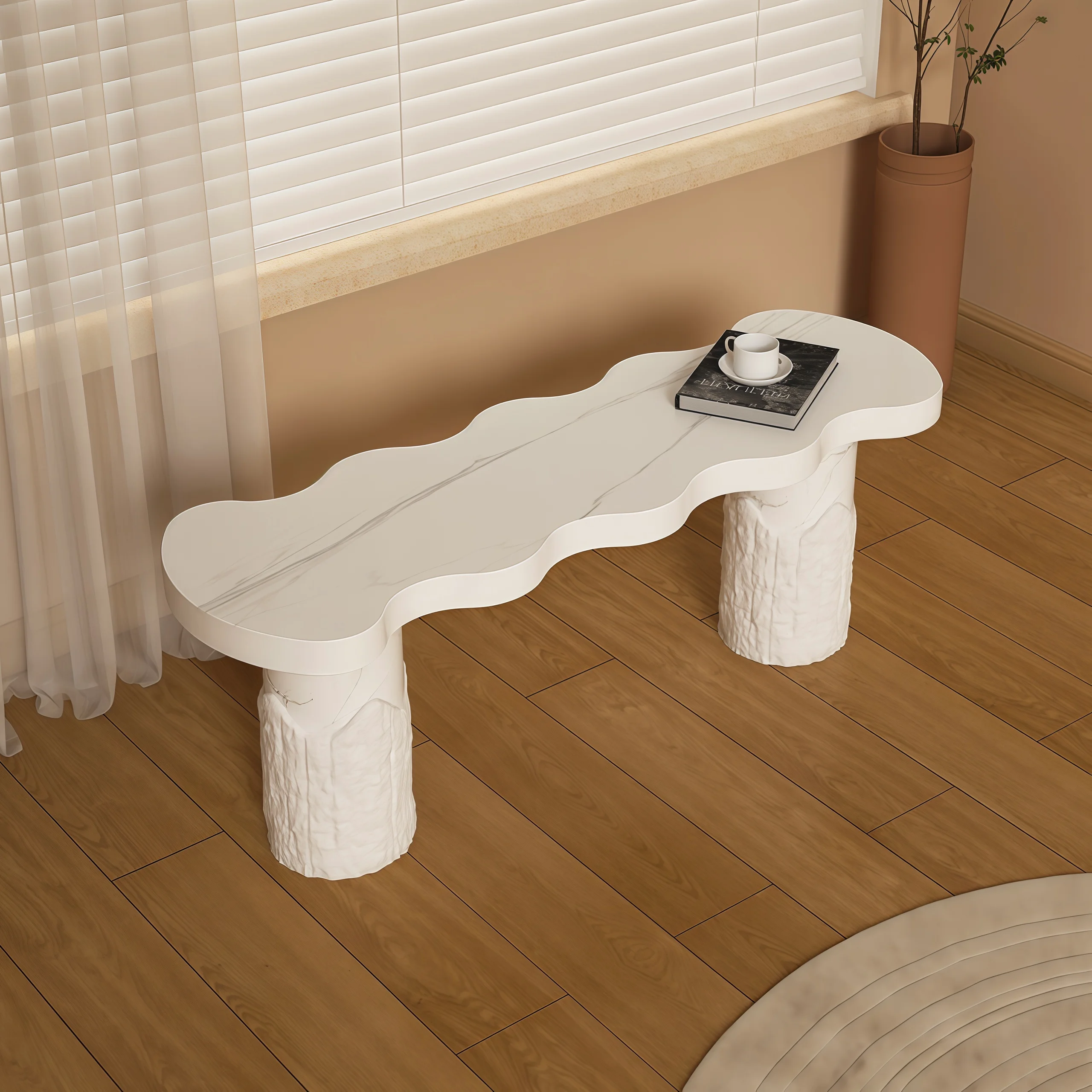Bench living room porch shoe change bedroom bed Internet celebrity outdoor courtyard creative strip stool