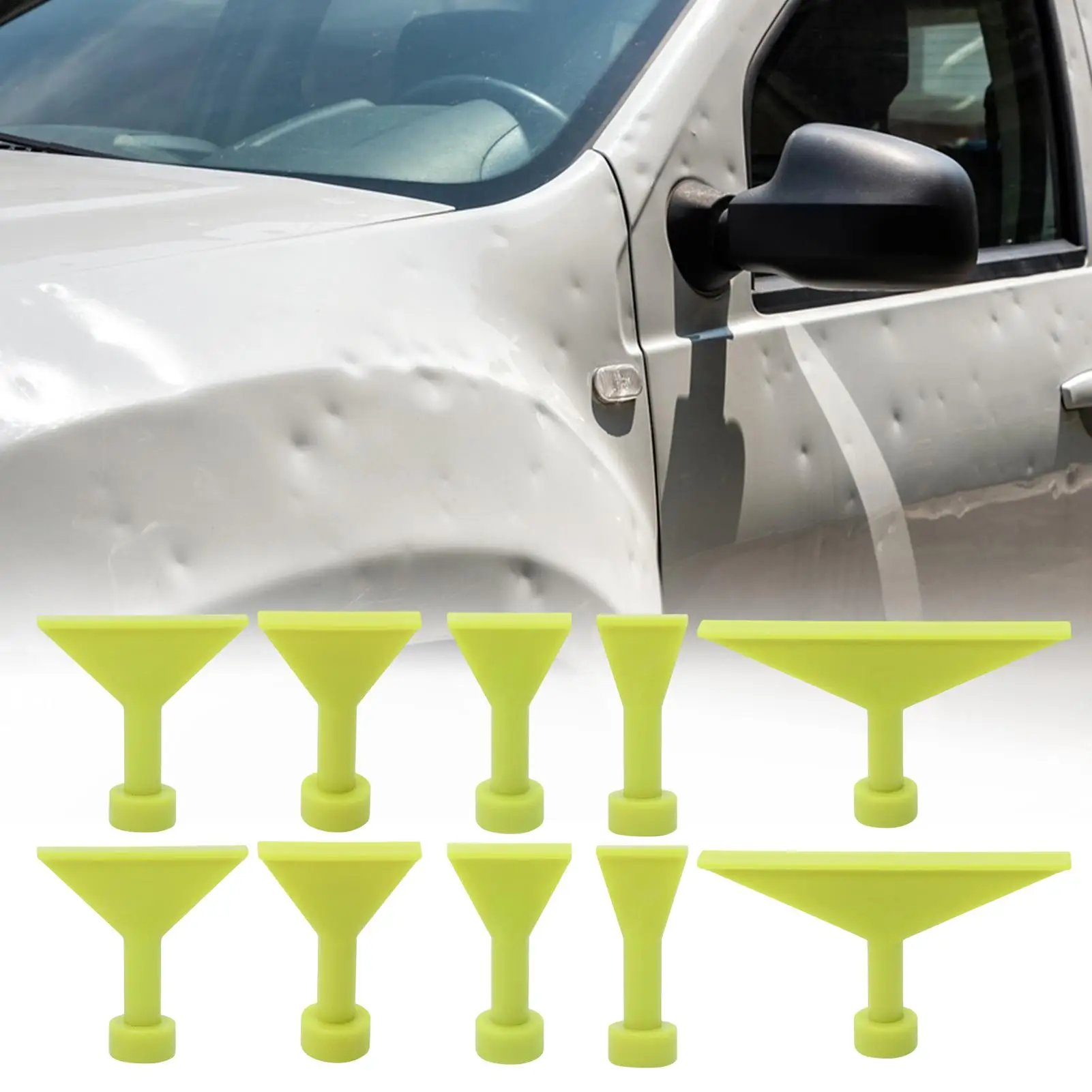 

10pcs Glue Tabs Dent Removal Tool Tabs Auto Paintless Dent Repair Maintenance Paint Dent Repairing Tool