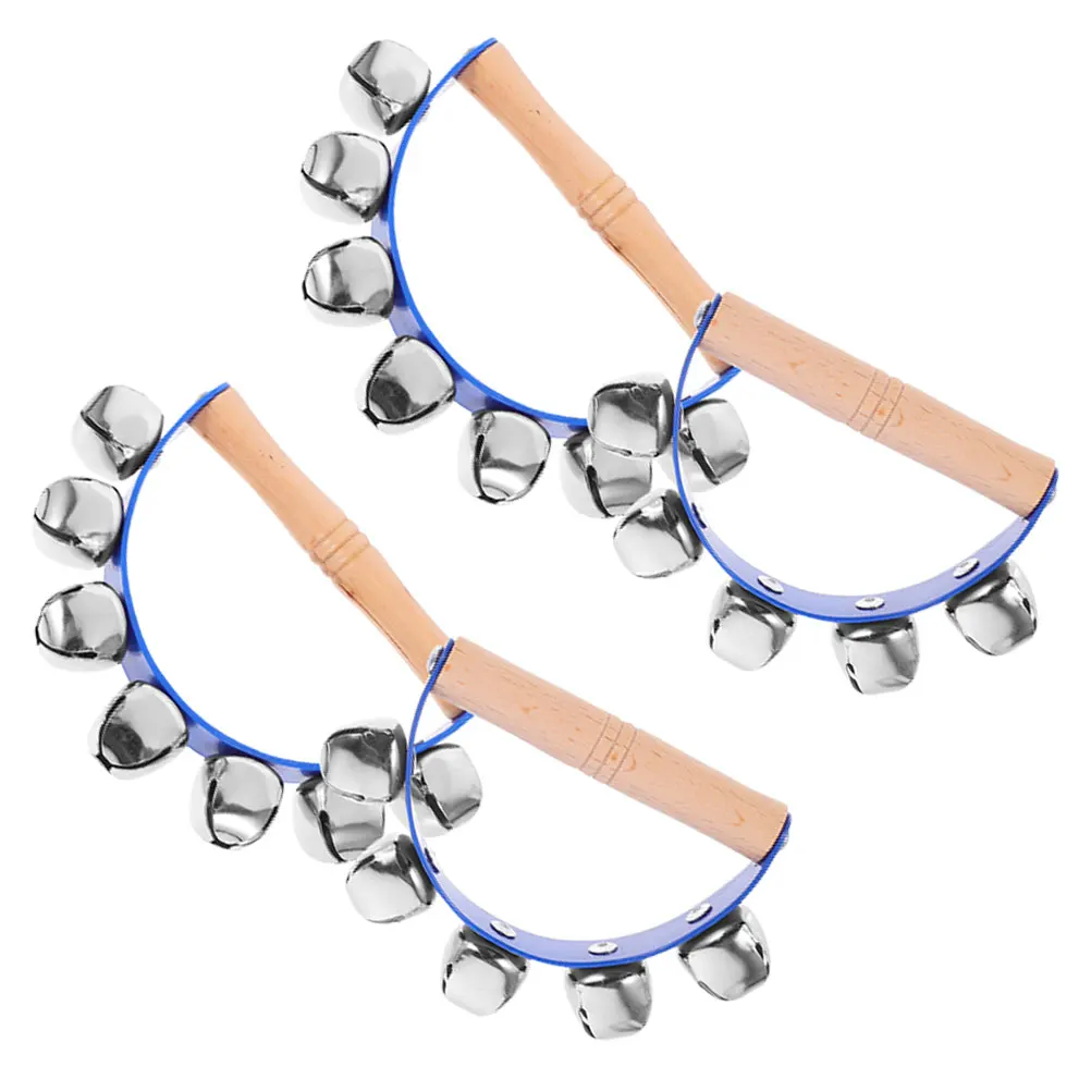 4 個ハンドベル楽器子供教材ダンスパーティージングルブルーカラー打楽器おもちゃ教育