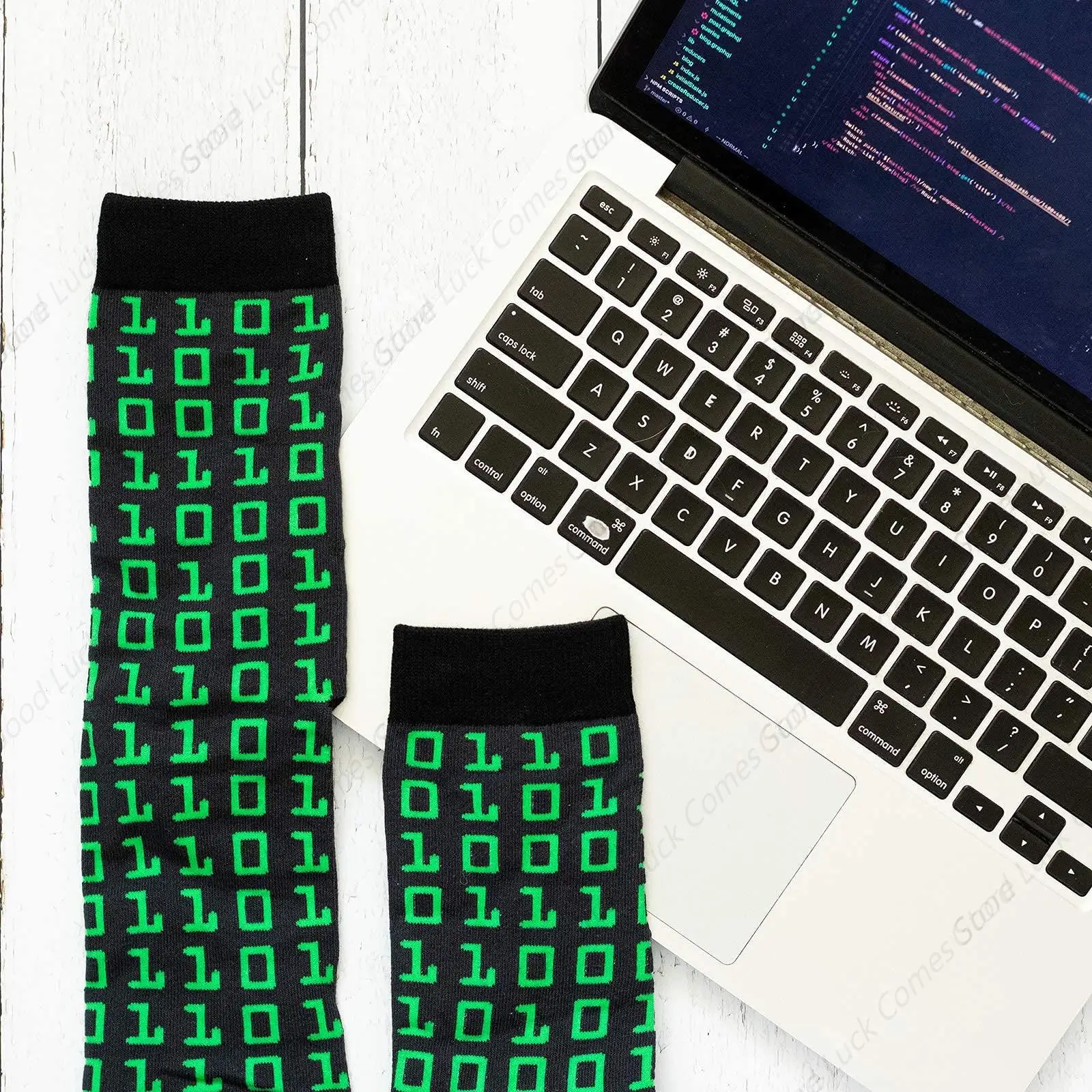 Binary- Nerd Socks - Funny Gifts for Book Lovers, Music Lovers, Men and Women